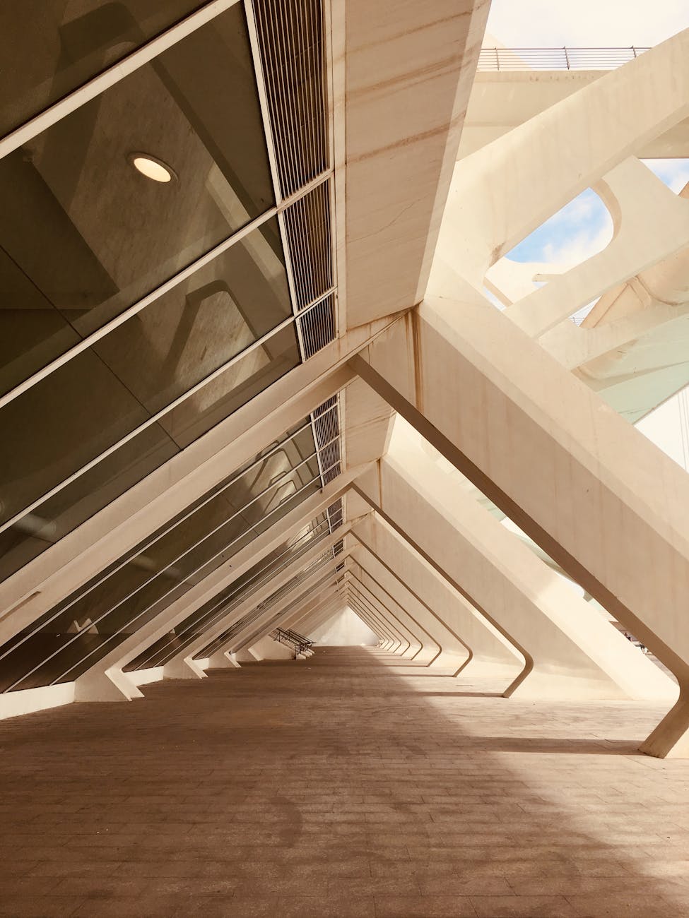 modern glass building arch